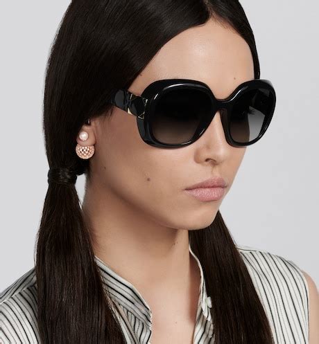 dior lady 95.22 sunglasses|Lady 95.22 R2I Black Rounded Sunglasses .